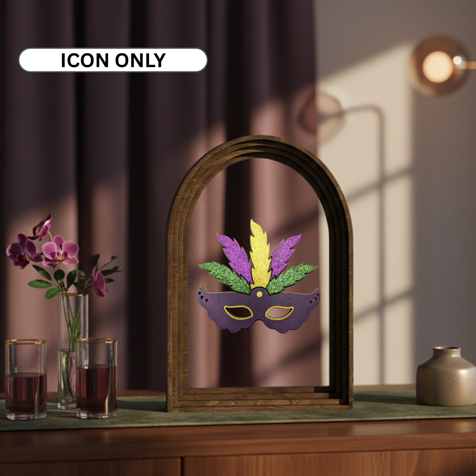 Mardi Gras Mask Interchangeable Icon