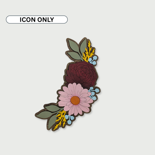 Pink and Maroon Floral Interchangeable Icon