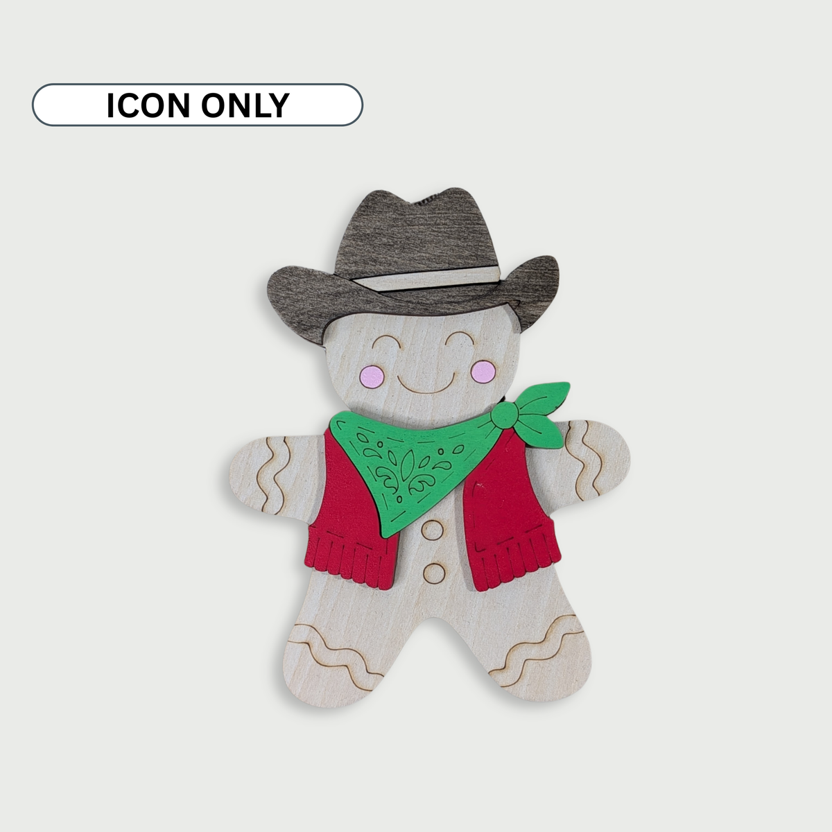 Cowboy Gingerbread Interchangeable Icon