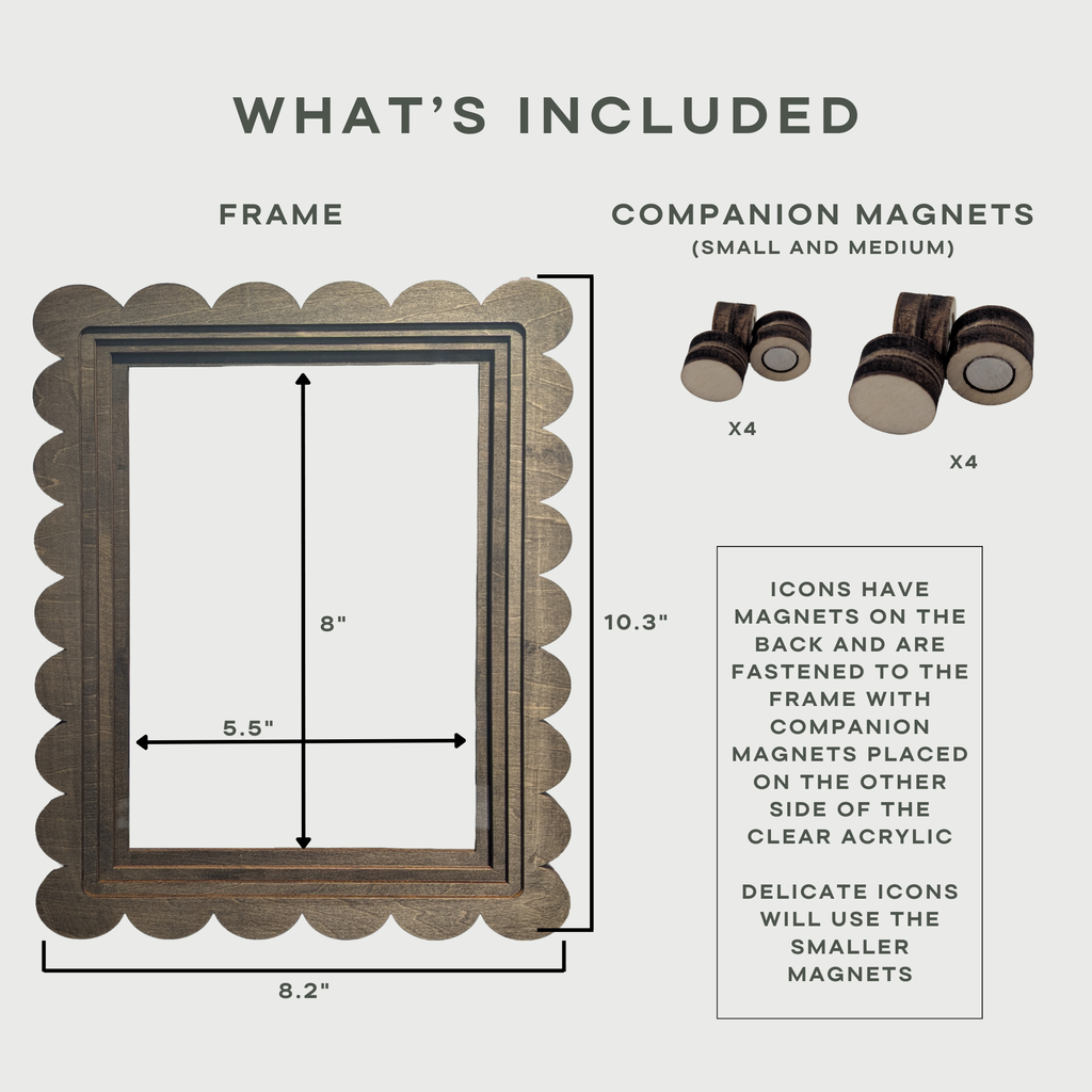 Interchangeable Scallop Frame (Frame Only)