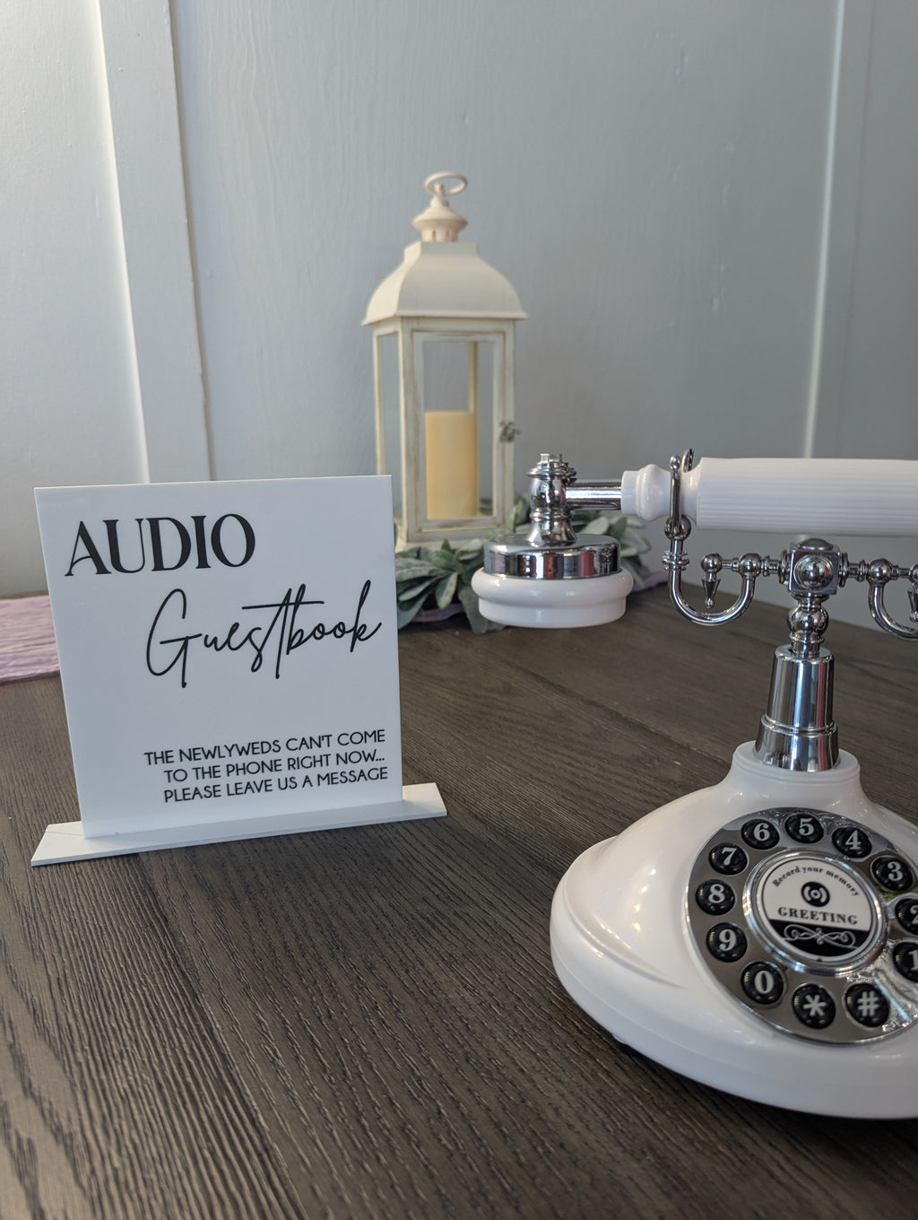 Audio Guestbook Acrylic Sign