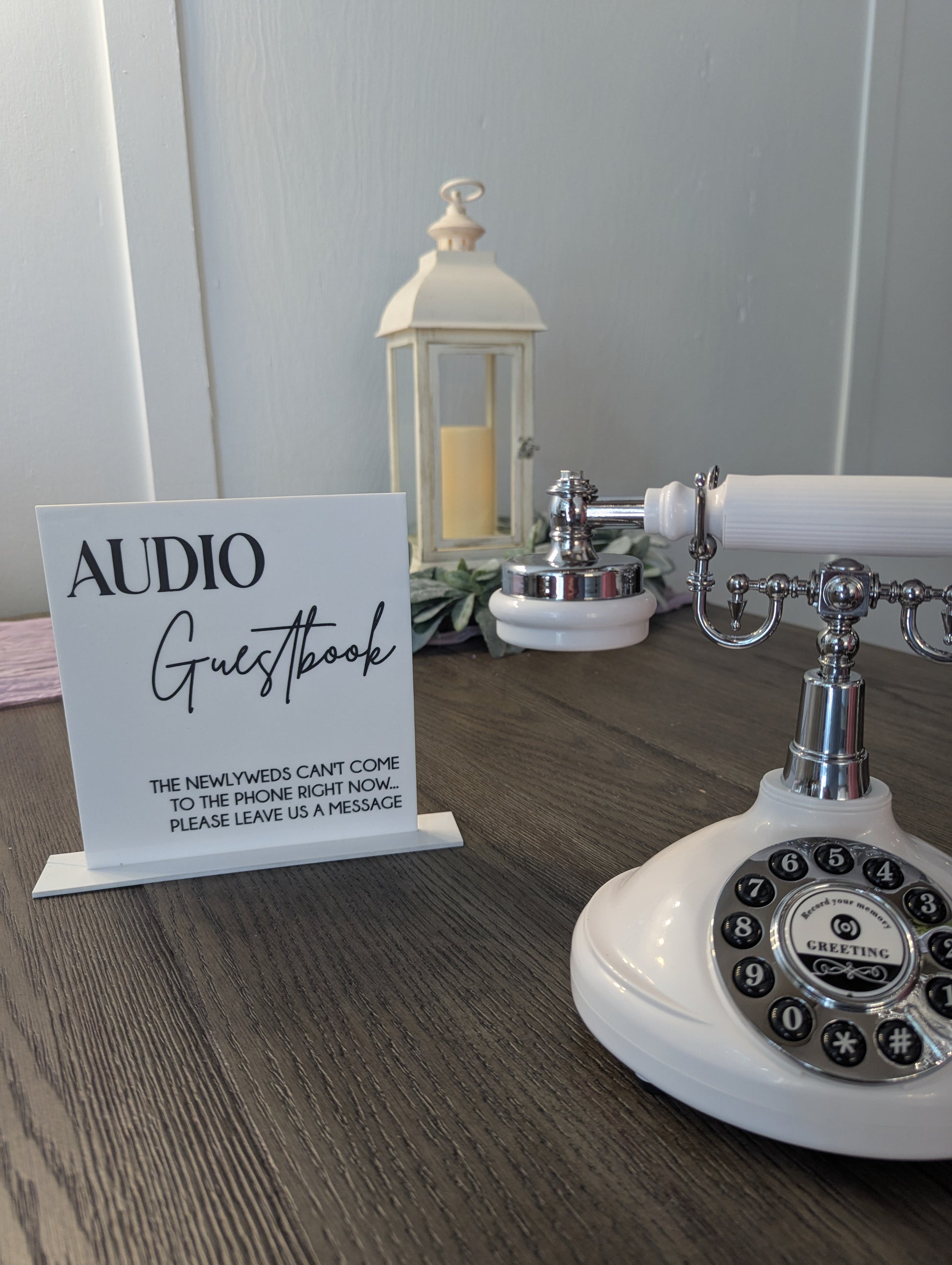 Audio Guestbook Acrylic Sign
