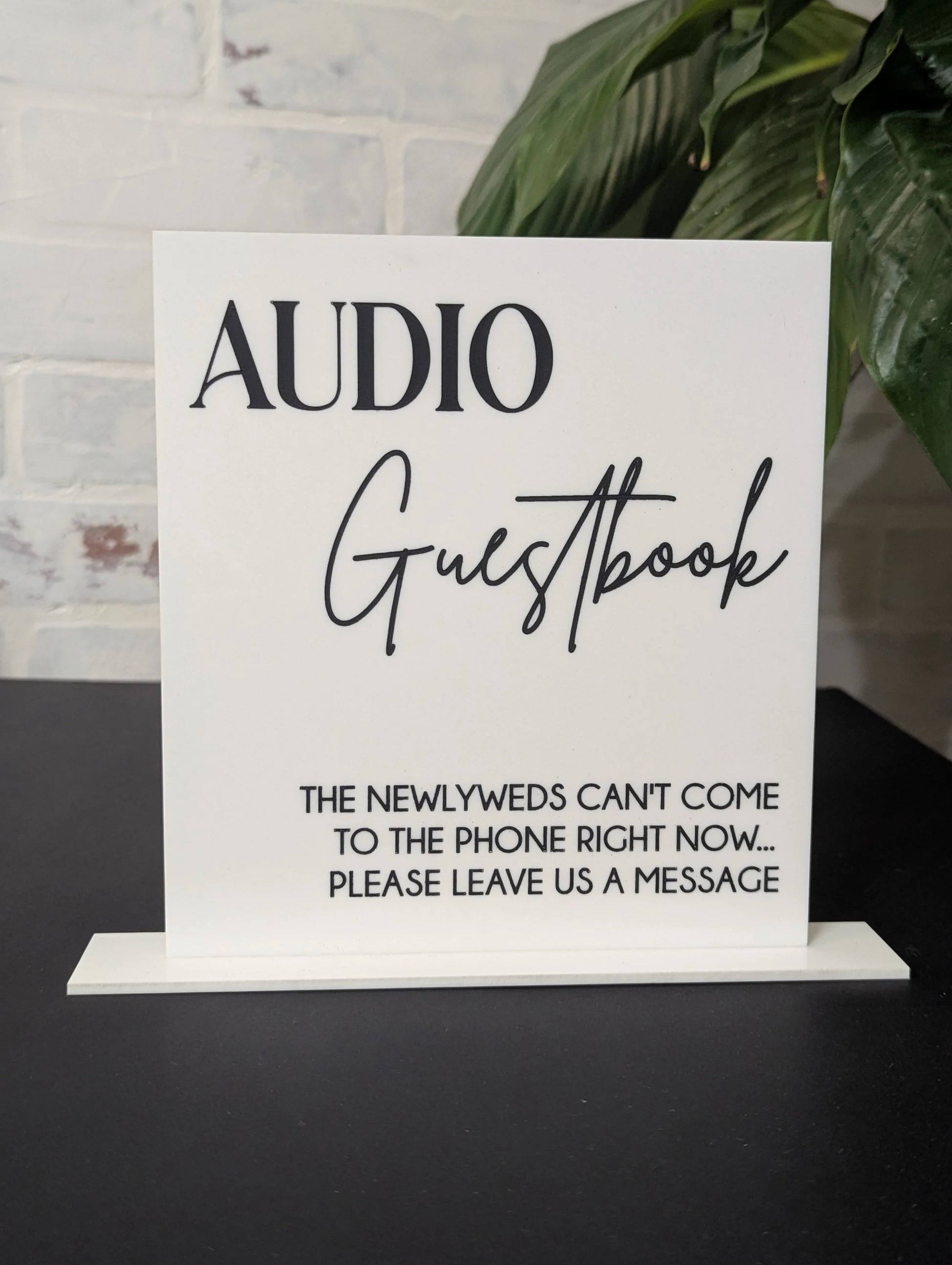 Audio Guestbook Acrylic Sign