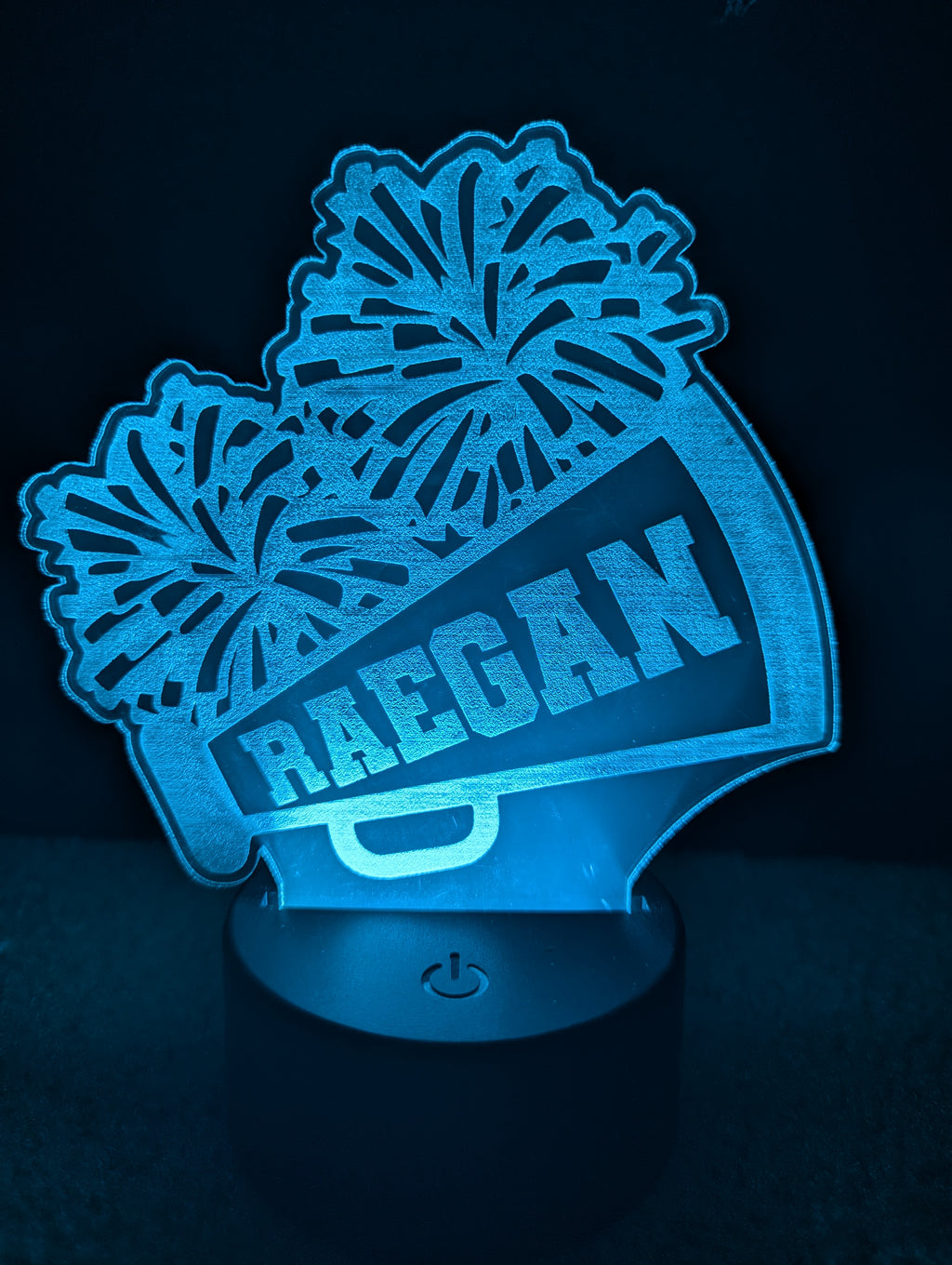 Personalized LED Cheer Megaphone Light – Custom Name Gift