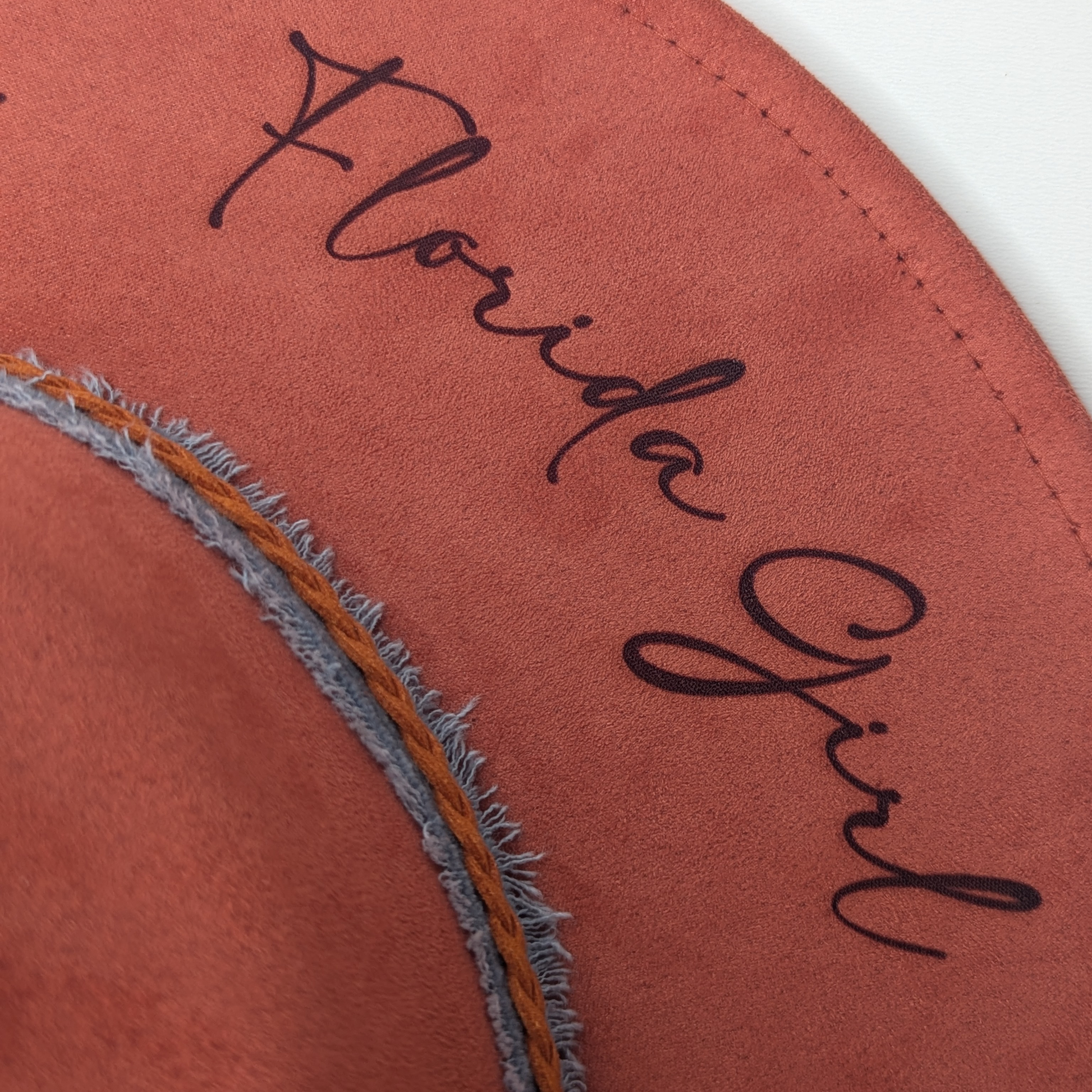 Engraved Vegan Suede Hat - Florida Girl