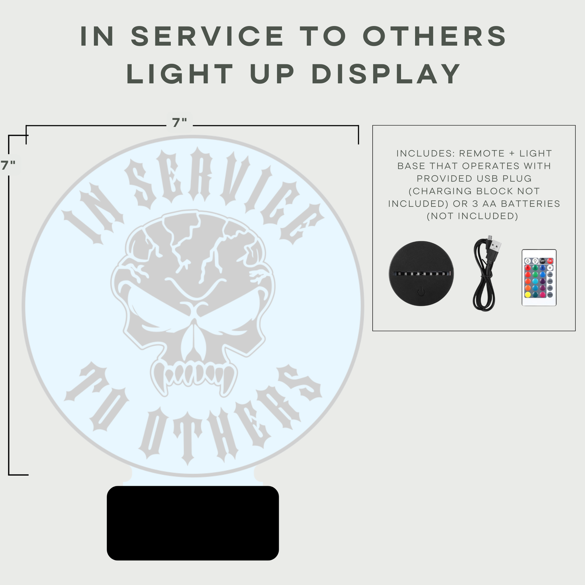 In Service to Others Light-Up Acrylic Display Exclusive Edition