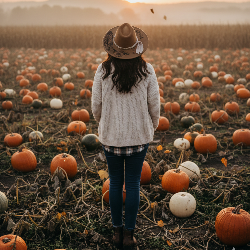 Engraved Vegan Suede Hat - Floral & Feather